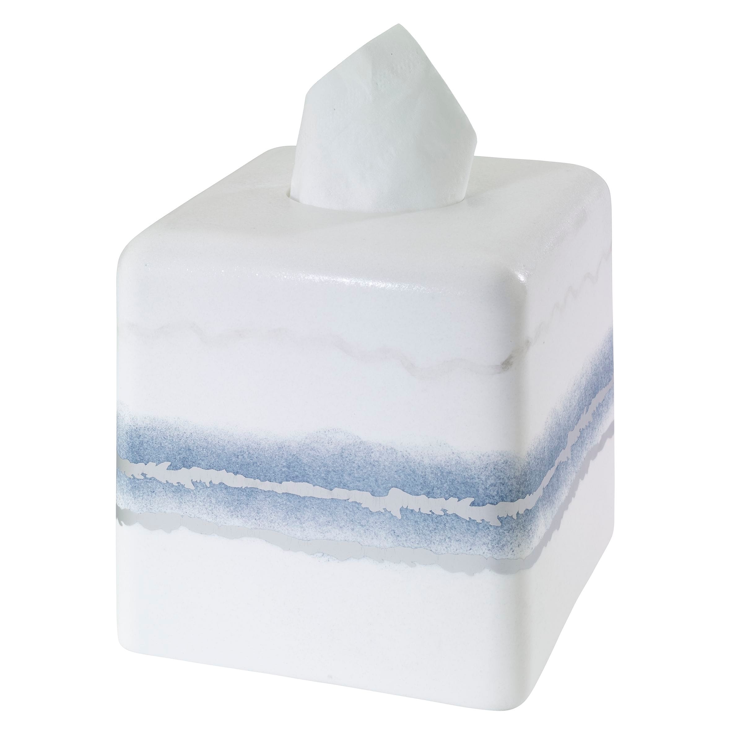 Jonathan Adler Vapor Tissue Cover Silver On Sale Bed Bath