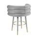 preview thumbnail 14 of 14, Strick & Bolton Laffut Velvet/ Gold Stainless Steel Counter Stool - N/A