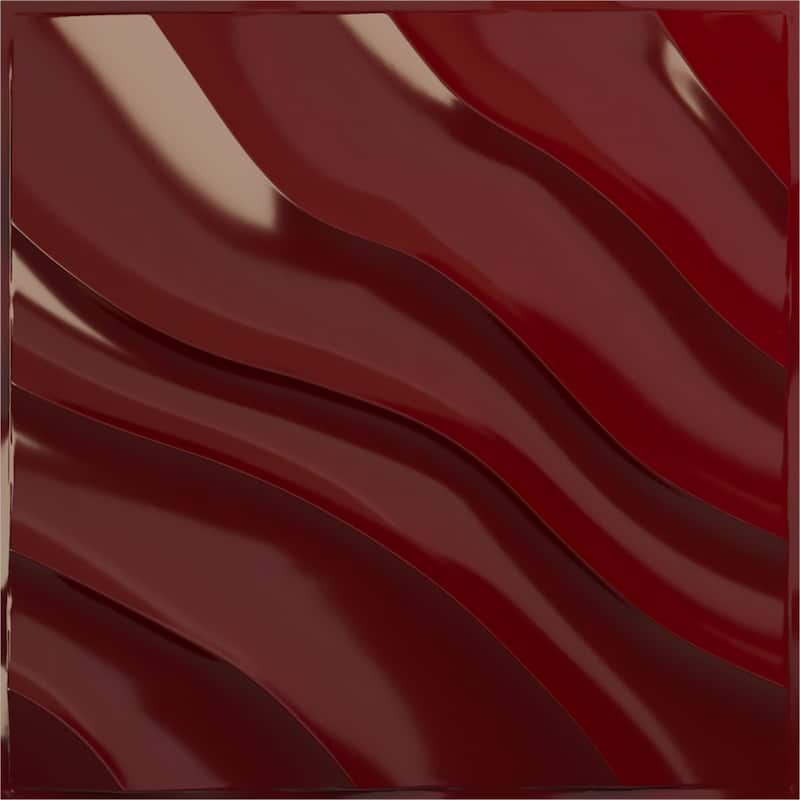 19 5/8"W x 19 5/8"H Modern Wave EnduraWall Decorative 3D Wall Panel