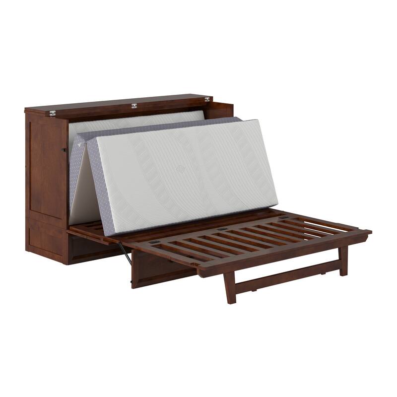 Tucson Murphy Bed Chest with 6" Mattress, Drawer & Built-in Charger