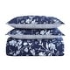preview thumbnail 8 of 9, Laura Ashley Cotton Branch Toile Blue Cotton Comforter Bonus Set