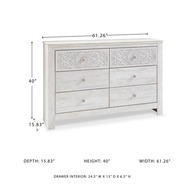 Paxberry Whitewash Dresser