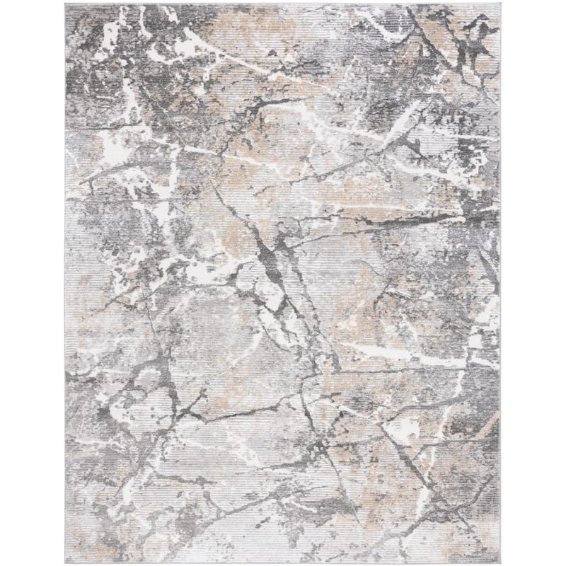 SAFAVIEH Meadow Dunya Modern Abstract Rug - 8' x 10' - Light Grey/Dark Grey