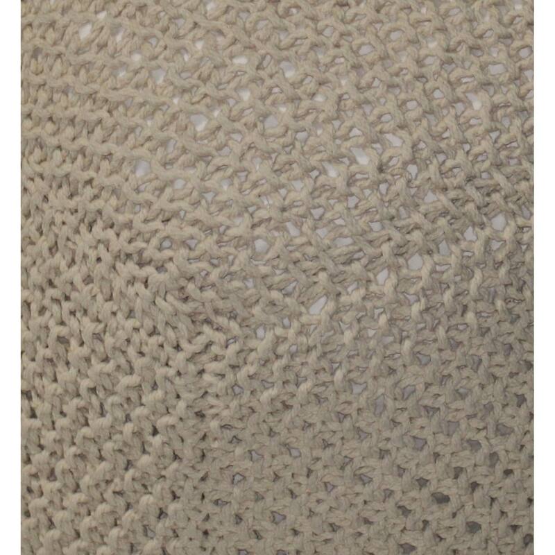 Rounded Pouf - Footrest For Living Room Or Bedroom - 100% Cotton Pouf