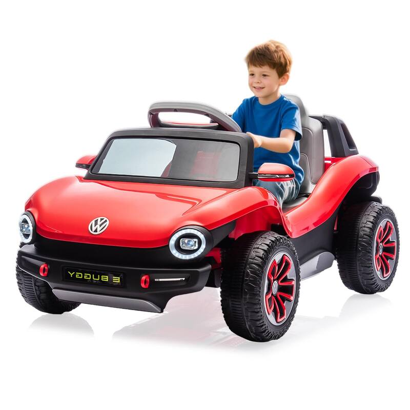 Ride On Car, Licensed Volkswagen Beetle Electric Toy Car for Kids,Toddler Electric Vehicle with Parental Remote - Red