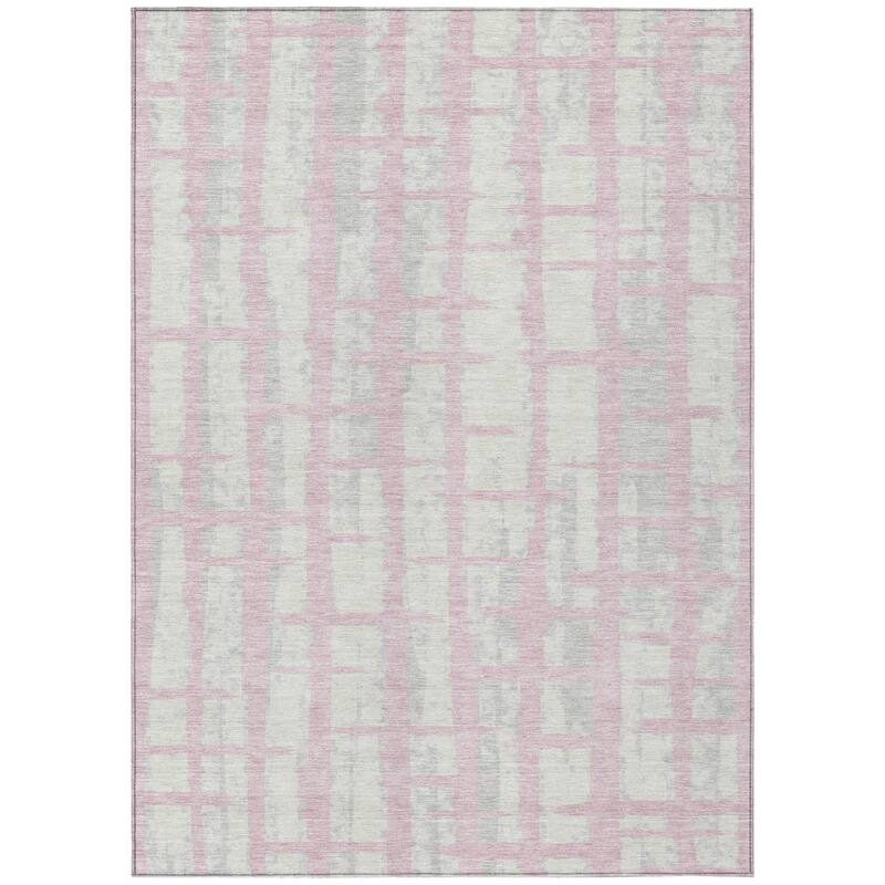 HomeRoots Striped Transitional Rectangle Outdoor Rug
