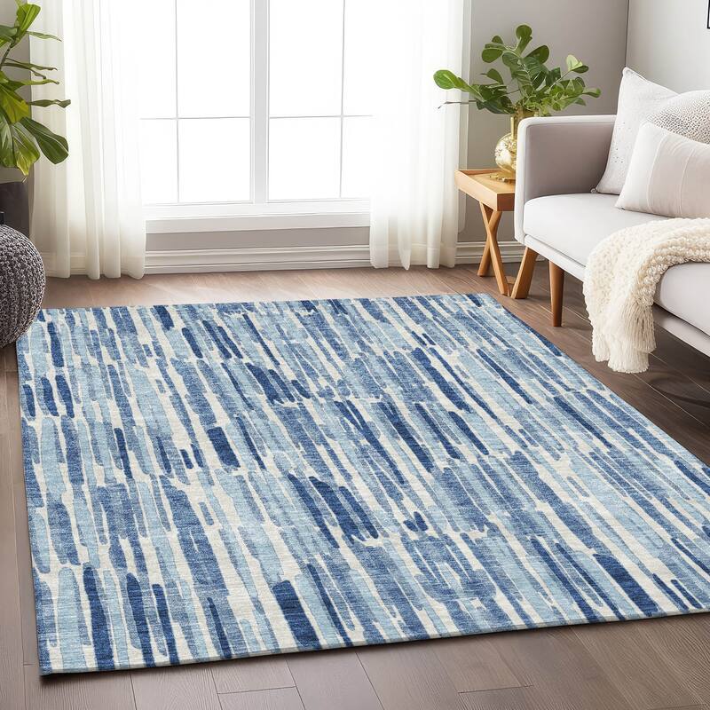 Premium Washable Super Soft Modern Ombre Mayfield Rug - Blue - 8' x 10' - Rectangle