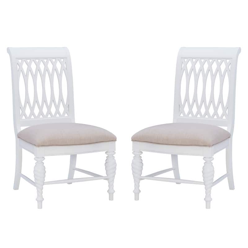 Linon Holden Solid Wood Farmhouse Side Dining Chair (Set of 2)