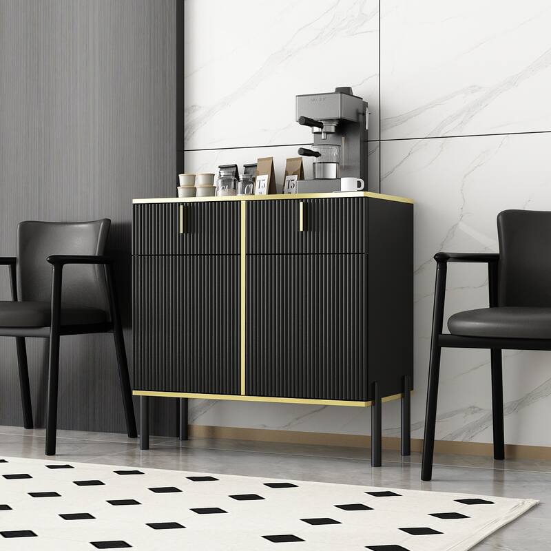 Sideboard Dresser Cabinet Storage Console Televison Table Pop-up Door