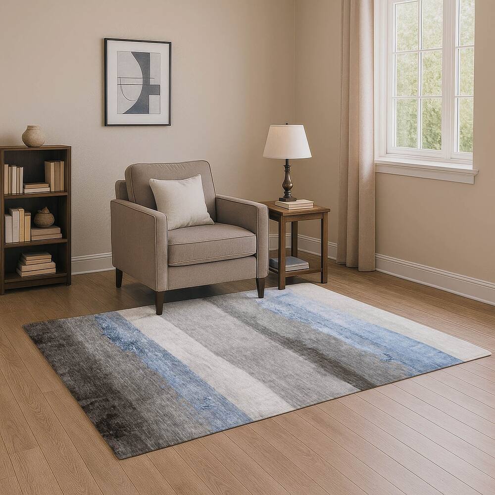 Premium Washable Super Soft Ombre Stripes Mayfield Rug