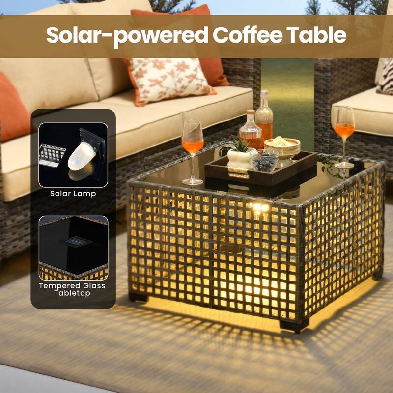 XIZZI Outdoor Wicker Patio Furniture Conversation Set