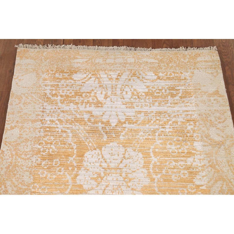 Stripe / Abstract Modern Accent Rug Handmade Wool Carpet - 2'8"x 4'10"