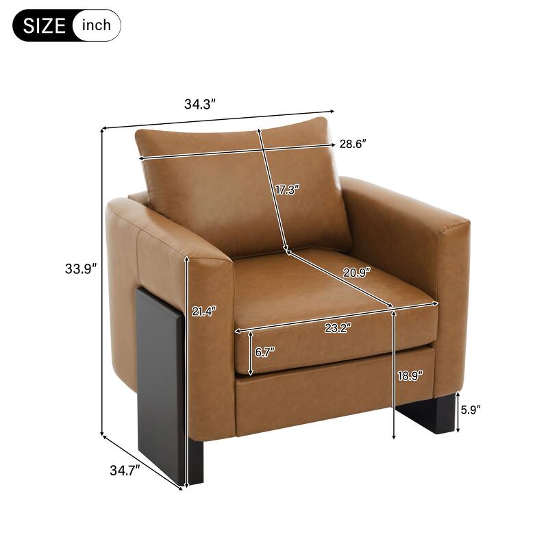 Christopher Knight Home - American Modern 3-Seater Upholstered Sofa and 2 Accent Chairs Set with Rubberwood Legs