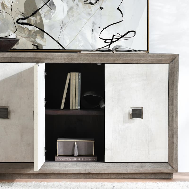 Classic Home Denver 80" Distressed Gray Sideboard Buffet