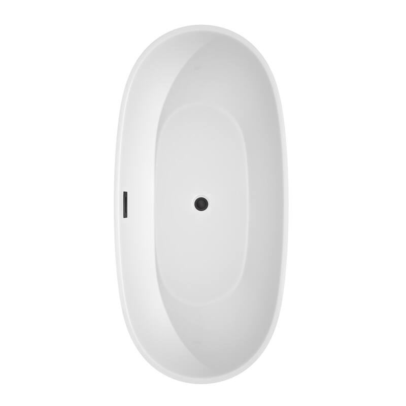 Wyndham Collection Juno 67" Freestanding Soaking Tub with Tub Filler