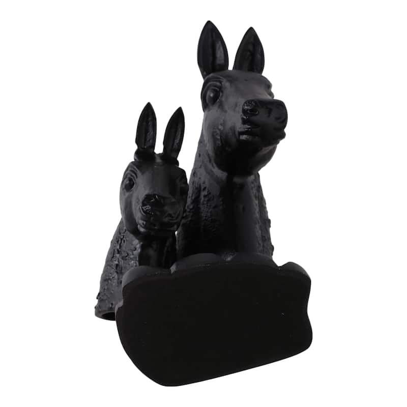 Horse and Foal Sculpture for Home Decor - 10", Black - 10.0"