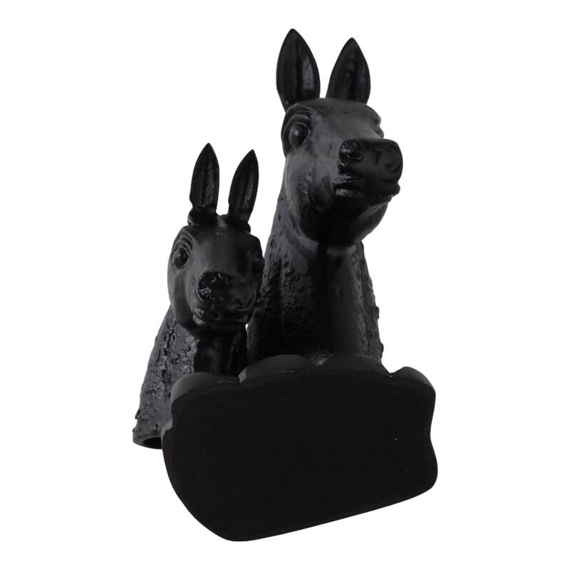 Metal Aluminum Modern Horse Figurine Sculpted Design - 10" Black - 9.5" x 6.5" x 10"