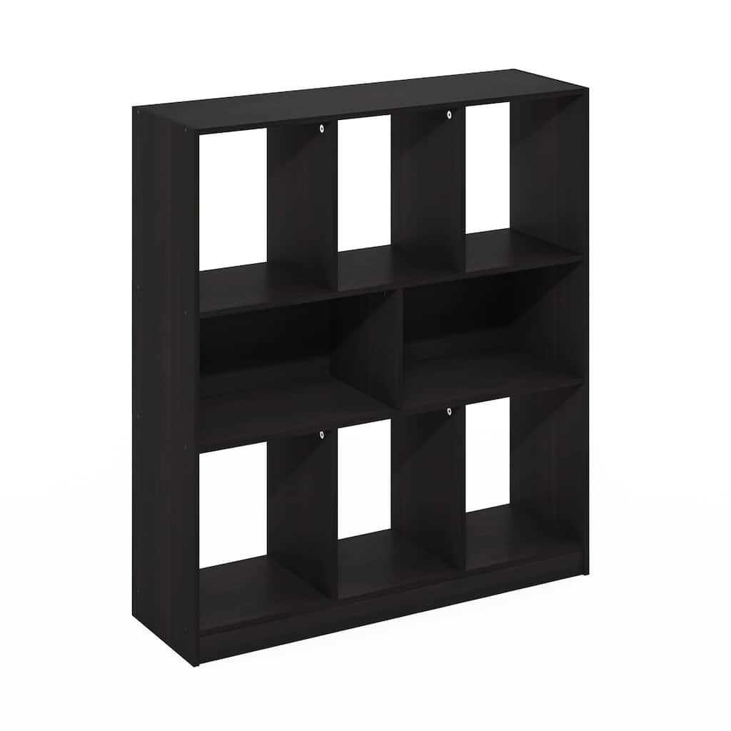 39.37 in. Tall Espresso Wood 8-Shelf Bookcase