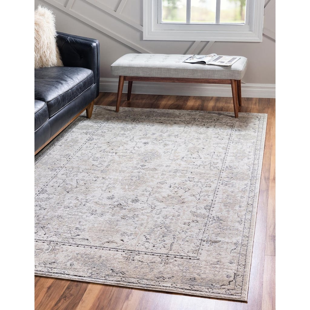 Porch & Den Regal Distressed Floral Field Area Rug