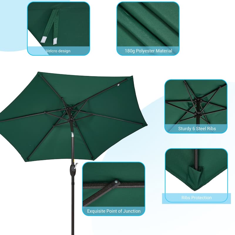 Bonosuki 7.5-foot Waterproof Sunshade Canopy Patio Umbrella