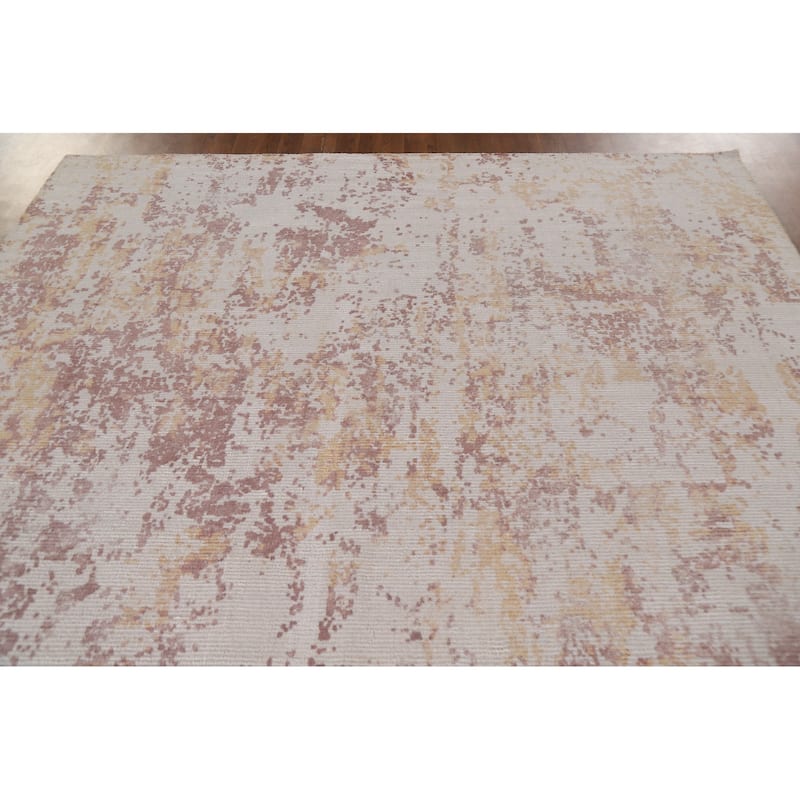 Modern Abstract Rug Handmade Living Room Wool Carpet - 7'11"x 9'10"