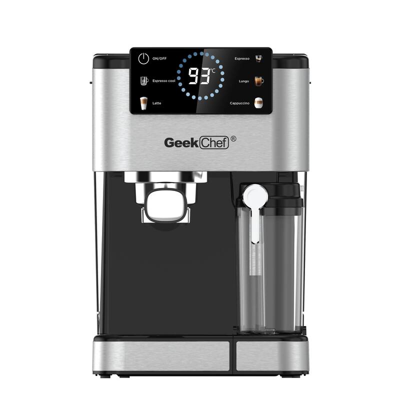 Anmytek 20 Bar Home Barista Espresso Machine Automatic Milk Frother TouchScreen ESE POD Cappuccino Latte