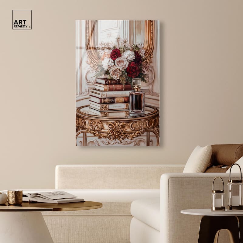 Lovely Mirror Glam Books Acrylic by Art Remedy, Ready to Hang