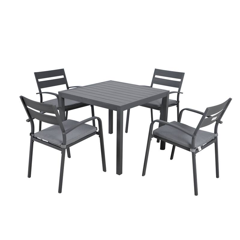 5-Piece Outdoor Aluminum Dining Set