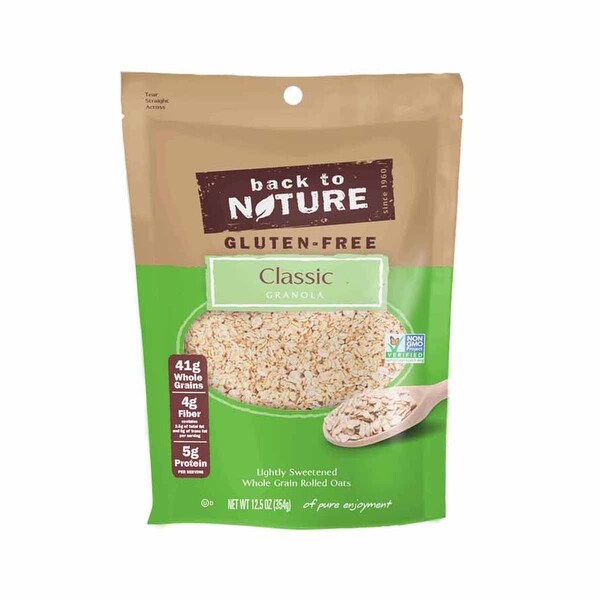 Back To Nature Classic Granola - Lightly Sweetened Whole Grain Rolled Oats - Case of 6 - 12.5 oz.
