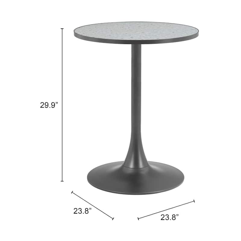 Bite Bistro Table Gray & Black
