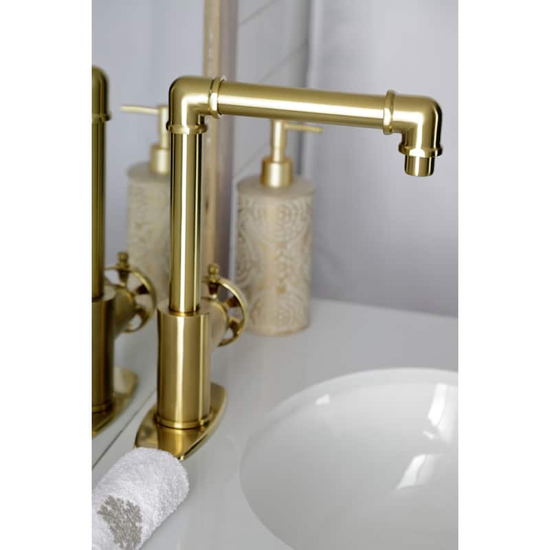 Kingston Brass Belknap Single-Handle 1-Hole Deck Mount Bathroom Faucet with Push Pop-Up