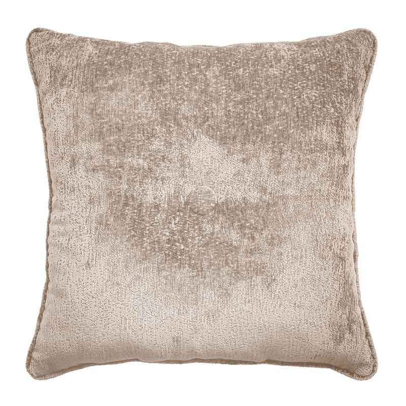 Edie At Home Delmonico Chenille Decorative Pillow 20x20 - Tan