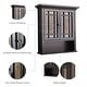 preview thumbnail 6 of 7, Teamson Home Windsor Wall Cabinet with Glass Mosaic Doors, Espresso - 7"L x 22"W x 24"H