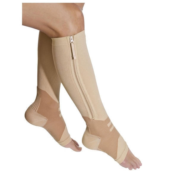 Women's Zip Up Moderate Compression Socks with Arch Support
