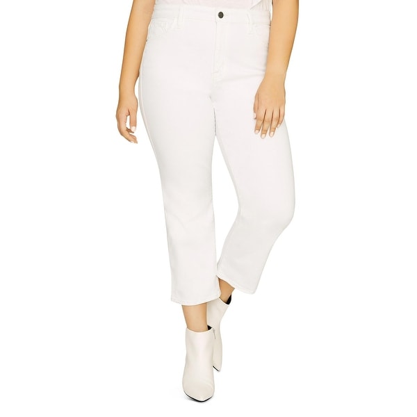 Sanctuary Denim Womens Plus Straight Leg Jeans Denim High-Rise - Angelo White. Opens flyout.