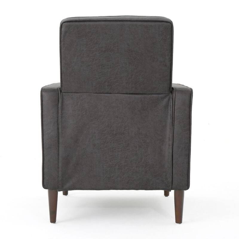 Mid-Century Modern Fabric Recliner Chair with Birch Legs by Christopher Knight Home