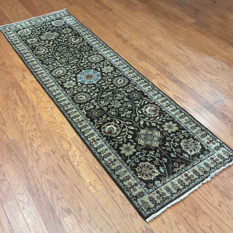 HERAT ORIENTAL Hand-knotted 2'7 x 7'9 Indo Tabriz Wool Runner - 2'7" x 7'9"