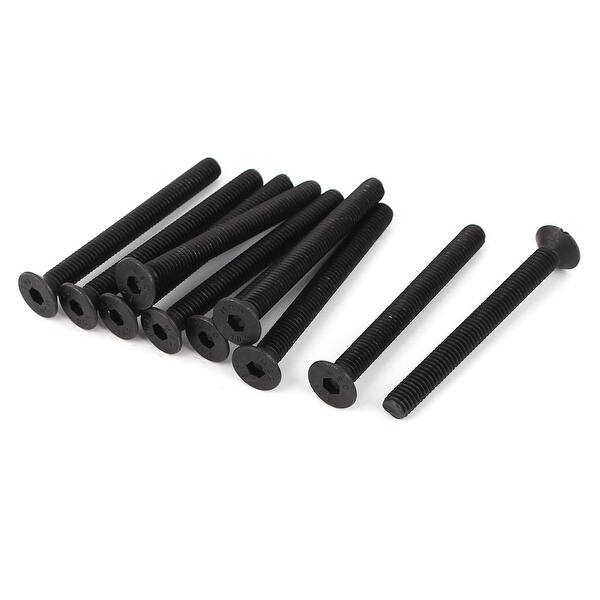 M6 x 60mm Full Threaded Hex Socket Countersunk Screws Fasteners 10pcs ...