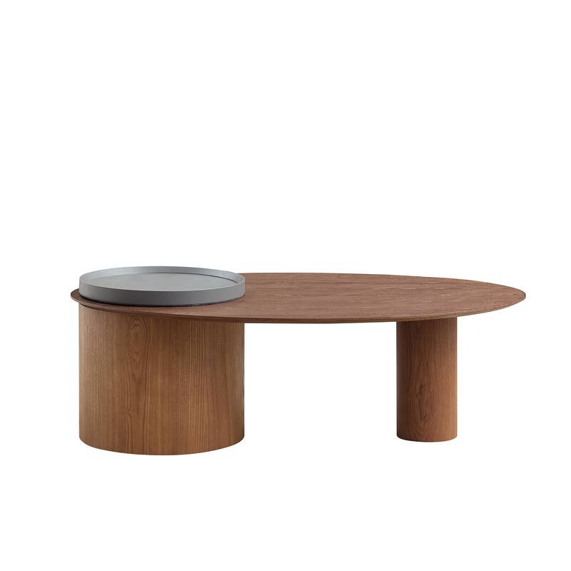 Modern Oval Luxury Coffee Table, Sophisticated Living Room Center Table
