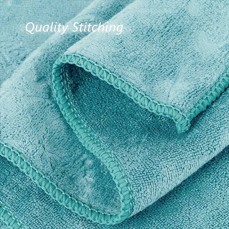 Oversized Diamond/Floral Embossed Bath Towel Set Elegant Towel 30"x60"
