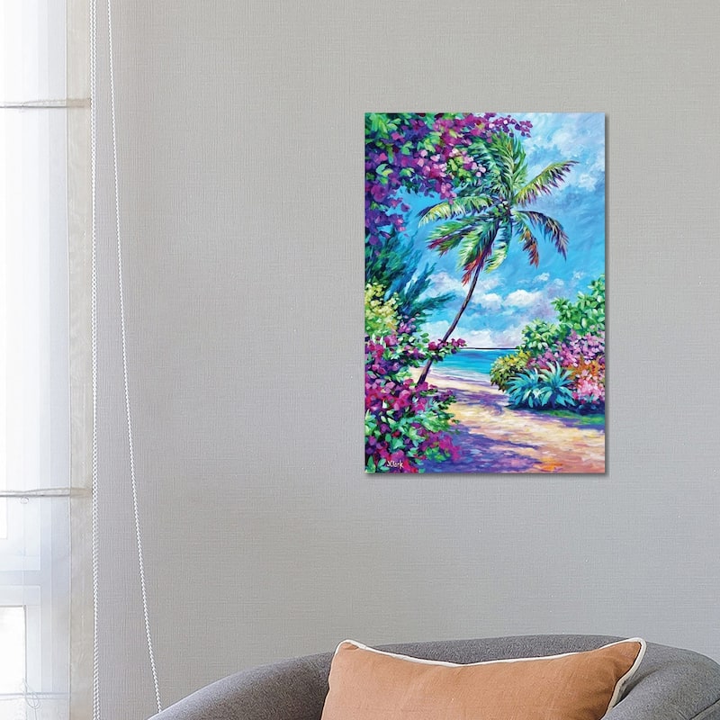 iCanvas "Palm And Bougainvillea" by John Clark Canvas Print - 26x18x1.5