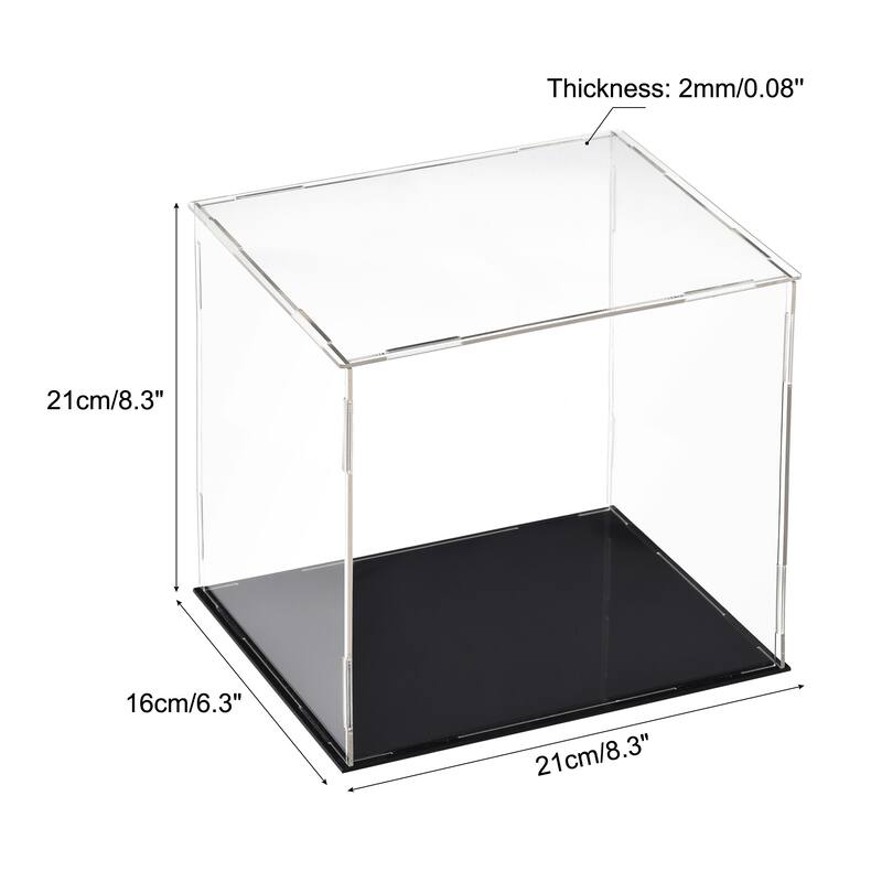 Acrylic Display Case Box Dustproof Showcase Cube Collectibles Show Box - 7.9x5.9x7.9 inch