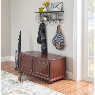 Solid Rectangular Storage Chest - 40.5" - Cherry Finish