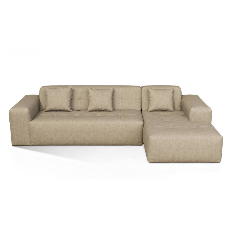 Casual Outdoor Oversized Sectional Sofa Loveseat Chaise Set