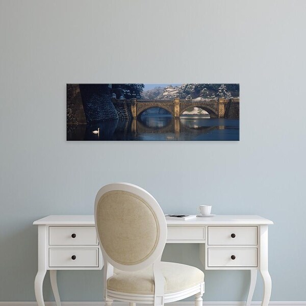 Easy Art Prints Panoramic Images's 'Bridge Nijubashi Tokyo Japan' Premium Canvas Art
