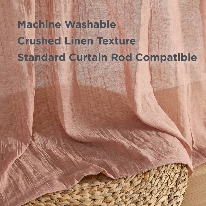 French Connection Charter Crushed Rod Pocket Window Curtain Pair