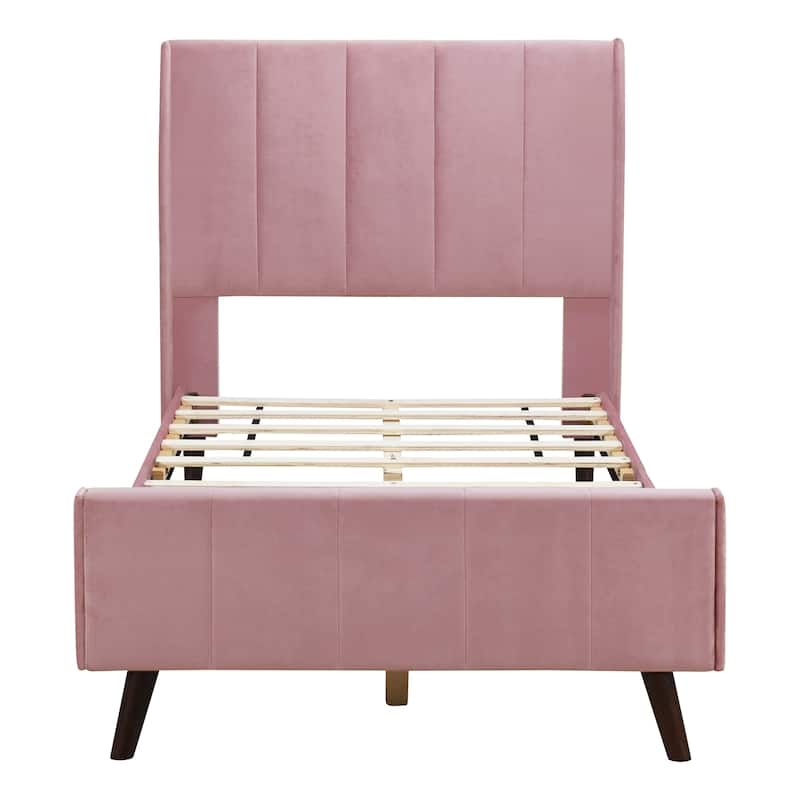 Twin Upholstered Bed with Headboard