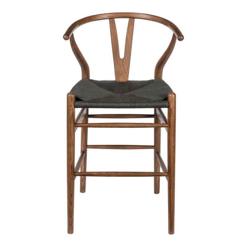 Albany Counter Height Stool - Walnut / Black Papercord Seat