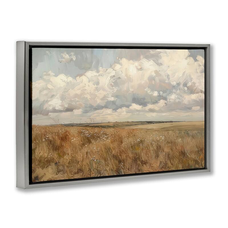 Stupell Wide Open Farm Field Framed Floater Canvas Wall Art Design By LSR Creative Studio
