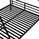 preview thumbnail 16 of 15, Twin Over Full Bunk Bed with Twin Loft and Desk, Metal Frame, Black